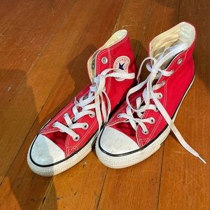 Red high top converse